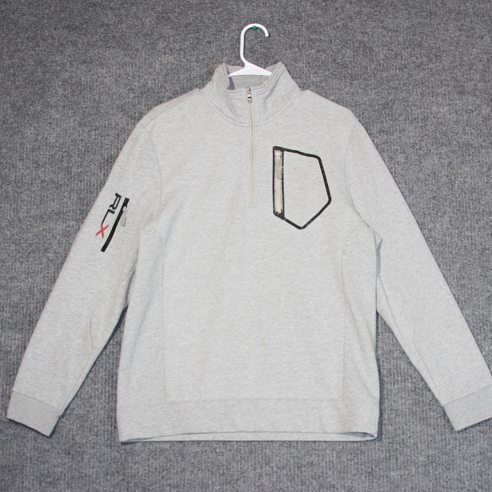 RLX Ralph Lauren Men's Gray Quarter‎ Zip Pullover Sweatshirt Size L Performance